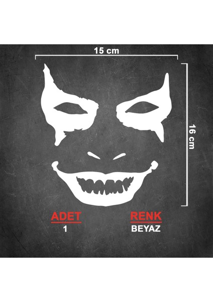 Joker Sticker Model 4 - Oto Sticker - Araba Sticker - Araç Sticker - Cam Sticker fiyatları