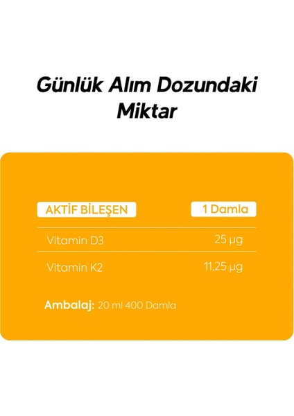 D3 K2 Vitamini Içeren Takviye Edici Gıda