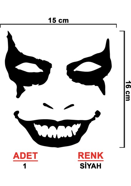 Joker Sticker Model 4 - Oto Sticker - Araba Sticker - Araç Sticker - Cam Sticker fiyatları