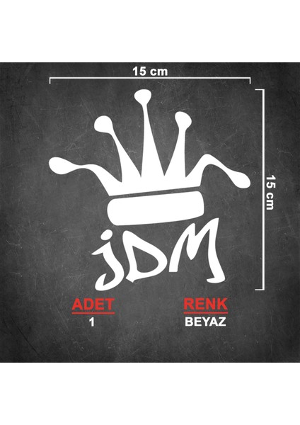 Jdm Taç Sticker - Jdm Sticker - Oto Sticker - Araba Sticker - Araç Sticker - Cam Sticker fiyatları