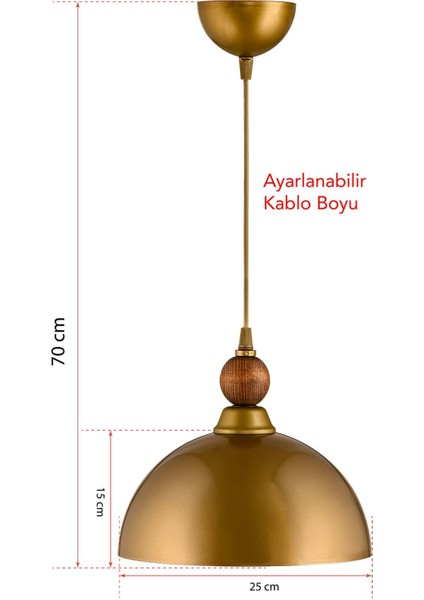 Tekli Piedra Sıvama Metal Sarkıt Avize Eskitme