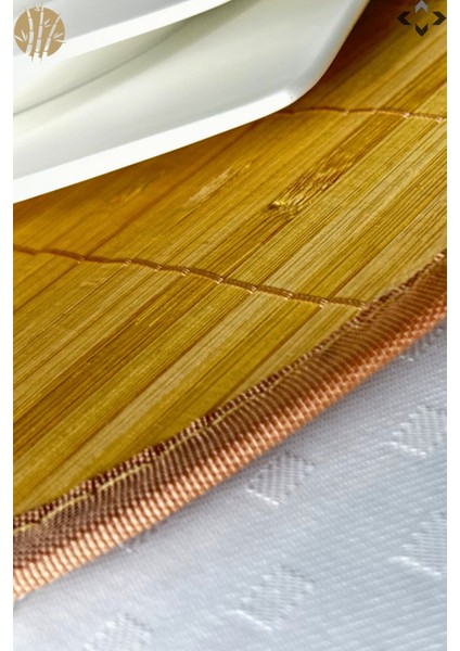 2 Adet El Yapımı Amerikan Servis Takımı %100 Bambu Supla Natural Hasır Supla