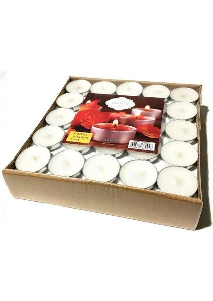100'LÜ Kaliteli Beyaz Tealight Mum
