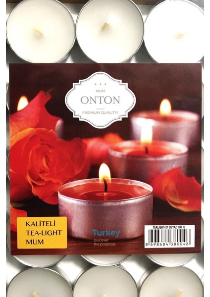 100'LÜ Kaliteli Beyaz Tealight Mum fiyatları