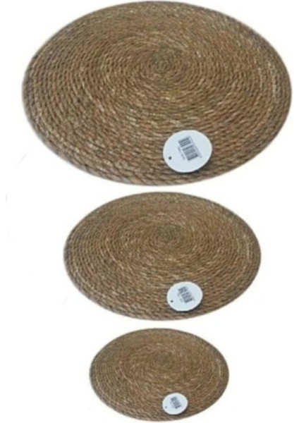Amerikan Hasır Servis Supla Örme Bambu Kaliteli 35 cm 2 Adet