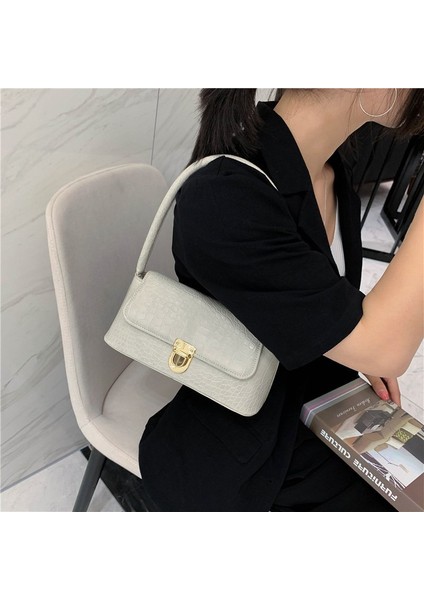 Kadınlar Için Moda Çanta Yeni Moda Kore Tarzı Taş Desen El Omuzdan Askili Çanta Koltuk Altı Çantası (Yurt Dışından)