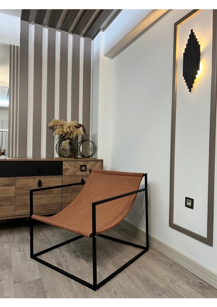 Modern Dekoratif Metal Ayaklı Berjer Salon Oturma Odası Balkon Berjeri indirimleri