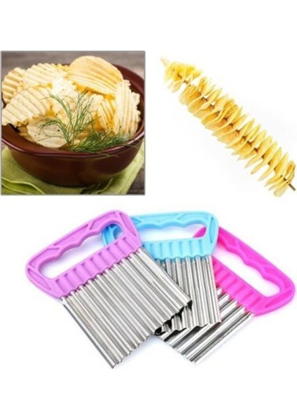 Pratik Patates Meyve Sebze Doğrama Dilimleme Cips Bıçağı HAN-KOS-PAT7048