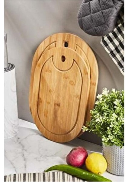 Oval Bambu 2li Kesme Tahtası