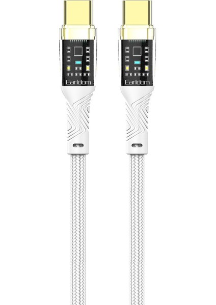 EC-179CC 1m 100W Type-C To Type-C Hızlı Şarj Kablosu - Beyaz