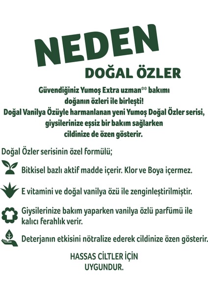 Doğal Özler Konsantre Çamaşır Yumuşatıcısı Vanilya 1200 ml