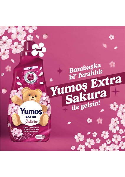 Extra Konsantre Çamaşır Yumuşatıcı Sakura1440 ml 60 Yıkama