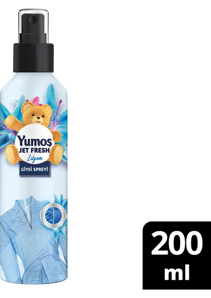 Jet Fresh Giysi Spreyi Yıkamadan Ferah Koku ve Ütü Etkisi Lilyum 200 ml