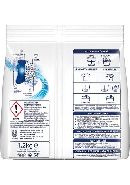 Active Oxygen Beyazlar Toz Deterjanı 1.2 KG