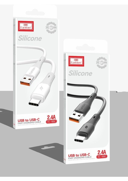 EC-185C 1m 60W USB To Type-C Hızlı Şarj Kablosu - Siyah
