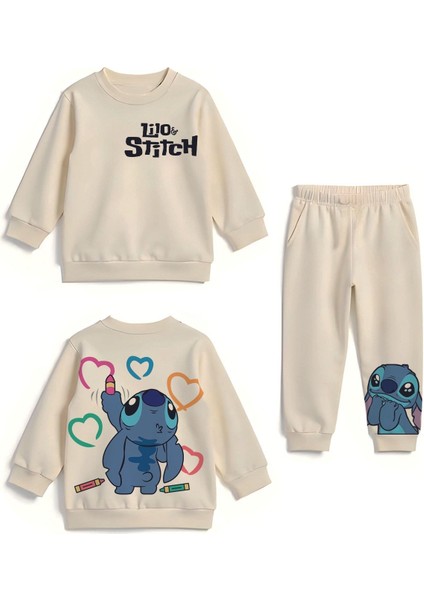 Premium Lilo Stitch Baskılı Alt Üst Çocuk Takım 23261