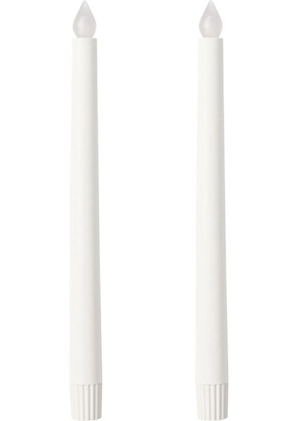 Adellövtrad Led'li Şamdan Mumu, Beyaz, 28 Cm, 2 Adet