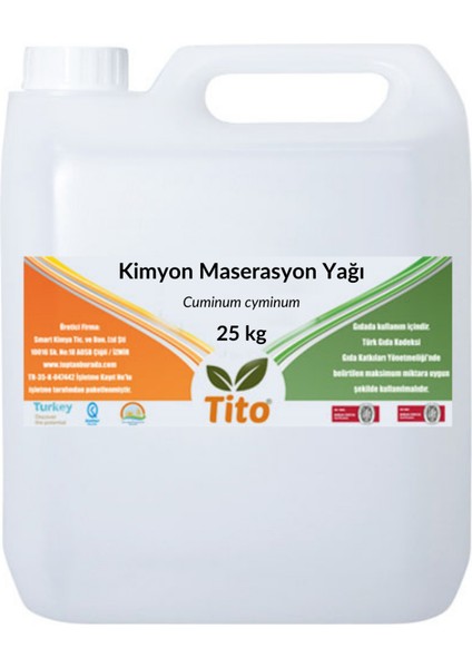 Kimyon Maserasyon Yağı Cuminum Cyminum 25 kg