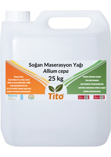 Soğan Maserasyon Yağı Allium Cepa 25 kg