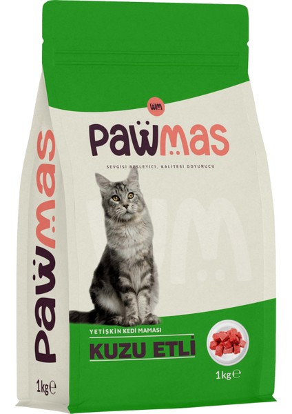 Kuzu Etli Yetişkin Kedi Maması 1 kg