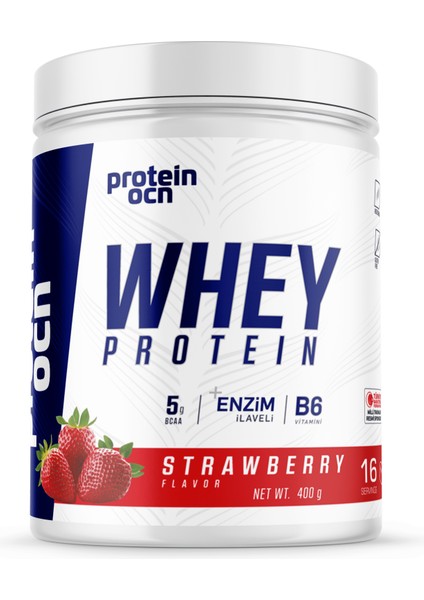Whey Protein Çilek - 400 gr - 16 Servis
