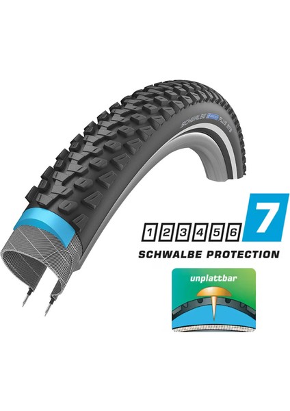 29X2.35 Marathon Plus Mtb 5mm Zırhlı Bisiklet Lastiği