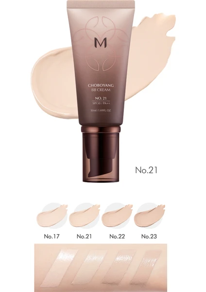 Yoğun Kapatıcılık Sağlayan Bitkisel İçerikli BB Krem M Choboyang BB Cream SPF/PA++ 50ml No.21