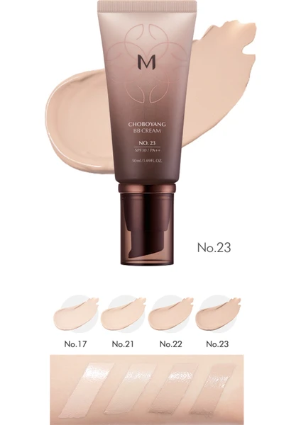 Yoğun Kapatıcılık Sağlayan Bitkisel İçerikli BB Krem M Choboyang BB Cream SPF30/PA++ 50ml (No.23)