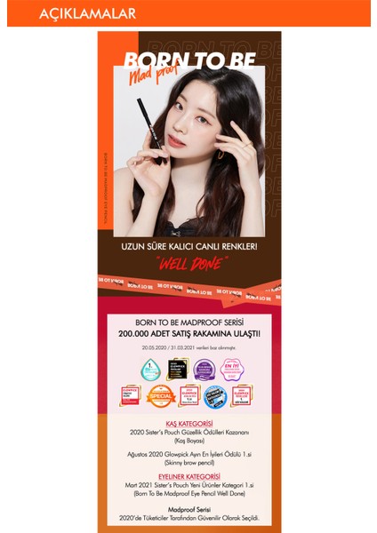 Uzun Süre Kalıcı, Bulaşma Yapmayan Jel Göz Kalemi APIEU Born To Be Madproof Eye Pencil Well Done 07 fiyatları