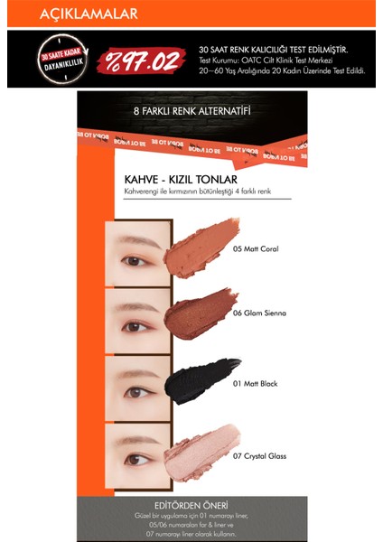 Uzun Süre Kalıcı, Bulaşma Yapmayan Jel Göz Kalemi APIEU Born To Be Madproof Eye Pencil Well Done 07 fırsatları