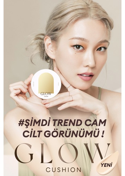 Işıltılı ve Cam Cilt Görünüm Sunan Hafif Dokulu Cushion Glow Cushion SPF40++ (No.21N)