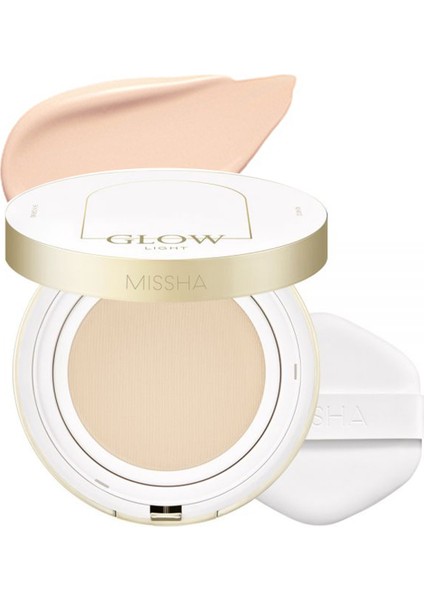 Işıltılı ve Cam Cilt Görünüm Sunan Cushion SPF37+++GLOW Cushion Light (NO.21P Fair)