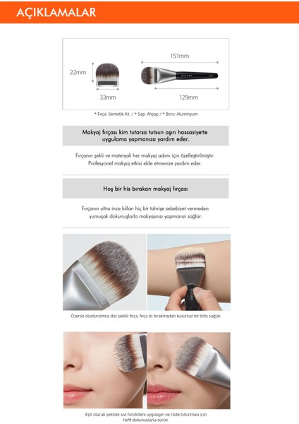 Ultra Yumuşak Dokulu Fondöten Fırçası MISSHA Artistool Foundation Brush #105