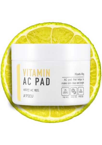 Vitamin İçerikli Canlandırıcı Pürüzsüzleştirici Pamuk Ped (35ad) A'PIEU Vitamin AC Pad