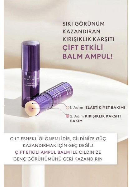 Fermente Içeriklerle Zenginleştirilmiş Total Balm Stik Night Repair Ampoule Stick