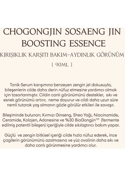 Oryantal Bitkisel Içerikli Boosting Essence Chogongjın Sosaeng Jin Boosting Essence