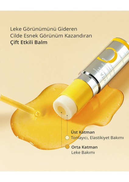 Leke Karşıtı C Vitamini İçerikli Esnek Görünüm Sağlayan Ampul Stick Vita C Plus Ampoule Stick