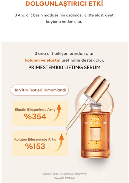 Cilde Sıkı Görünüm ve Elastikiyet Kazandıran Bakım Serumu Time Revolution Primestem100 Lifting Serum