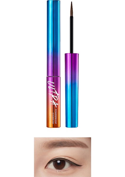 Kalıcı Likit Kaş Şekillendirici Ultra Powerproof Eyebrow Liquid [Dark Brown]
