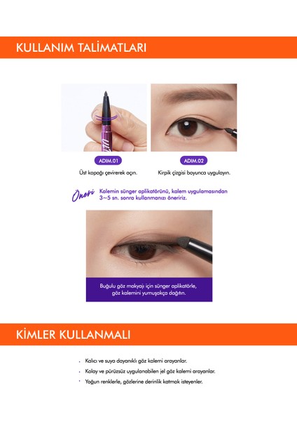 Suya Dayanıklı Kalıcı Jel Göz Kalemi Ultra Powerproof Pencil Eyeliner [Brown]