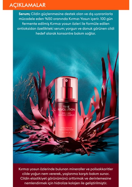 Antioksidan Içerikli Serum 40ML Time Revolution Red Algae Revitalizing Serum