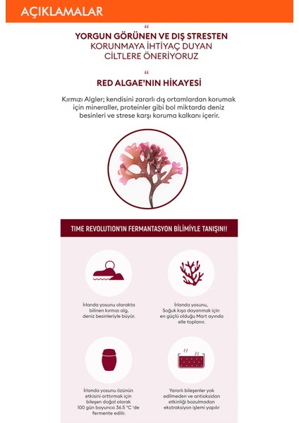 Antioksidan Içerikli Serum 40ML Time Revolution Red Algae Revitalizing Serum