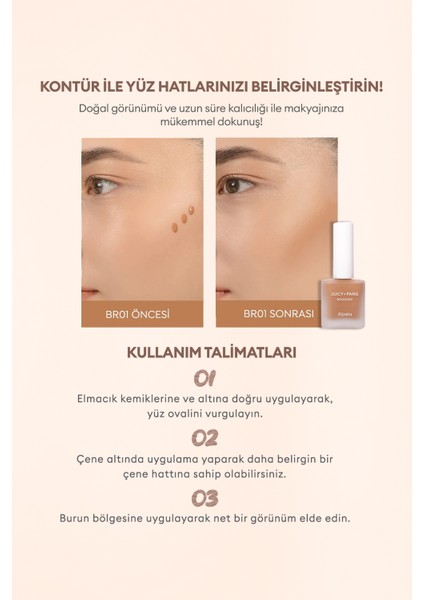 Kolay Uygulanılabilen Kalıcı Likit Kontür Juicy-Pang Water Bronzer (BR01)