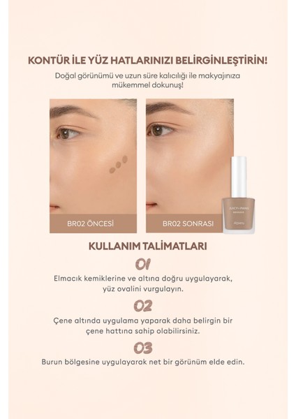 Kolay Uygulanılabilen Kalıcı Likit Kontür Juicy-Pang Water Bronzer (BR02)