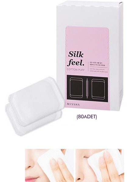 Yumuşak Makyaj Temizleme Pamuğu Silk Feel Cotton Puff (80Adet)