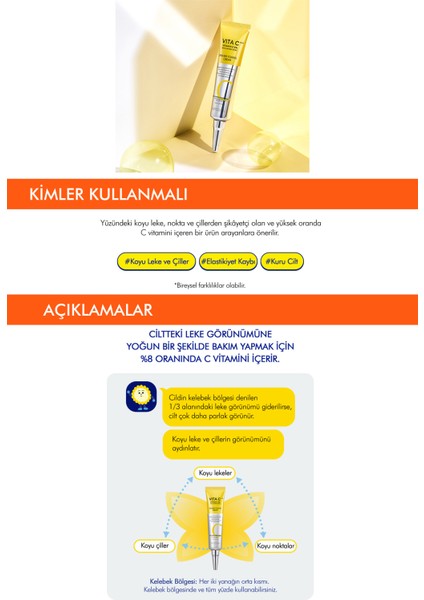 Leke Karşıtı & Ton Eşitleyici C Vitamini İçeren Bakım Kremi Vita C Plus Eraser Toning Cream