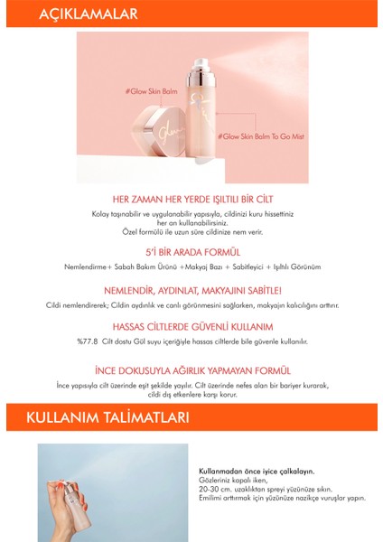 Cilde Işıltılı Görünüm Veren 5 Etkili Makyaj Misti Glow Skin Balm To Go Mist