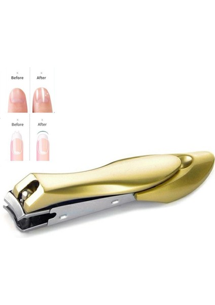 Pro Tırnak Makası Paslanmaz Çelik Anti Sıçrama Tırnak Kesici Manikür Araçları Biyonik Tasarım Tırnak Giyotin Pedikür Makası (Yurt Dışından)