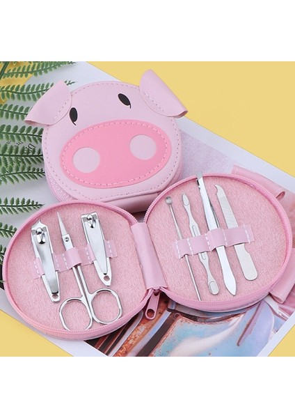 Tırnak Bakım Setleri 7 Parça Karikatür Hayvan Manikür Sevimli Çivi Aksesuarları ve Alet Takımı Kız Tırnak Eti Pense Giyotin Tırnak (Yurt Dışından) modelleri