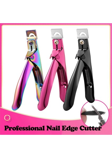 Profesyonel Tırnak Sanat Makası U Kelime Yanlış Nail Ipuçları Kenar Kesiciler Renkli Paslanmaz Çelik Nail Art Ipuçları Düzelticiler Manikür Aracı (Yurt Dışından)